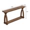 63" Solid Wood 2-Tier Console Table Narrow Entryway Sofa Table